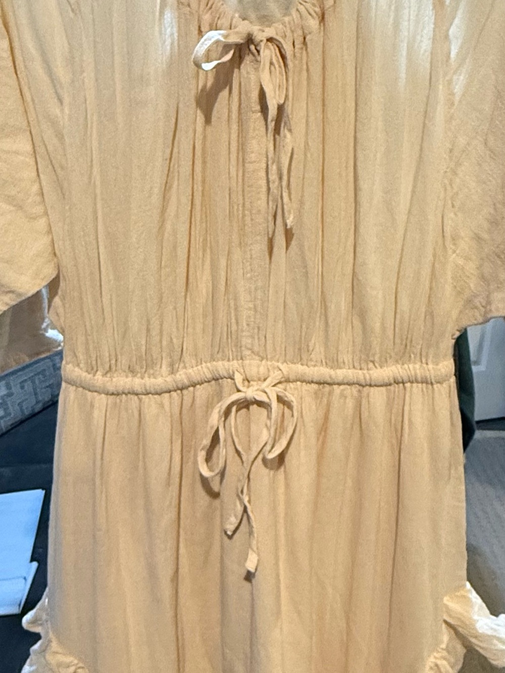 MEDIUM FREE PEOPLE FREE-EST MAXI RUFFLE TIERED DRESS CREAM - Picture 4 of 4